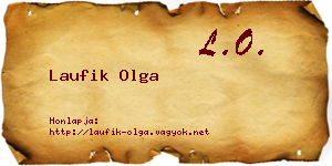 Laufik Olga névjegykártya